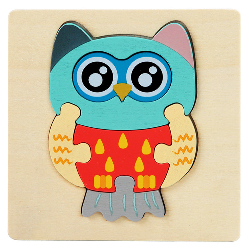 Fidtoy Montessori – Jeu de puzzles en bois pour tout-petits – Jouet éducatif pour le développement de la motricité fine