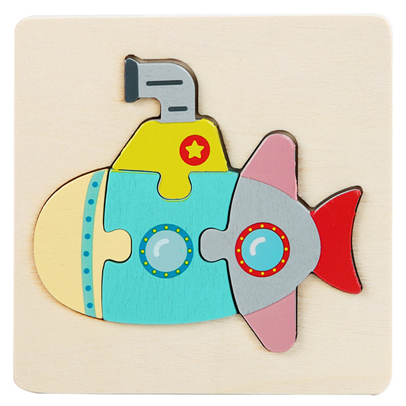 Fidtoy Montessori – Jeu de puzzles en bois pour tout-petits – Jouet éducatif pour le développement de la motricité fine