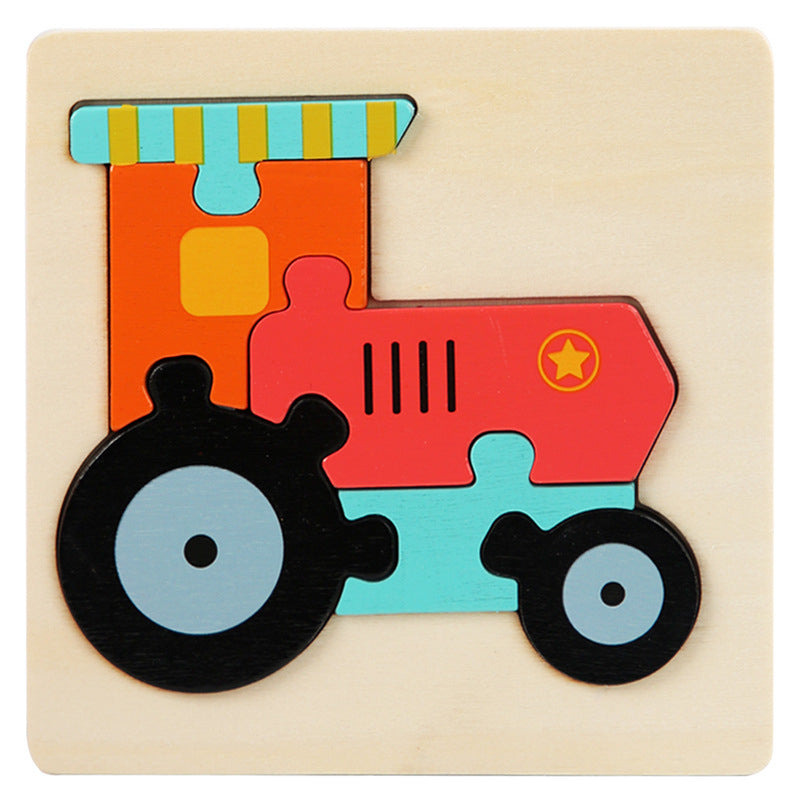 Fidtoy Montessori – Jeu de puzzles en bois pour tout-petits – Jouet éducatif pour le développement de la motricité fine