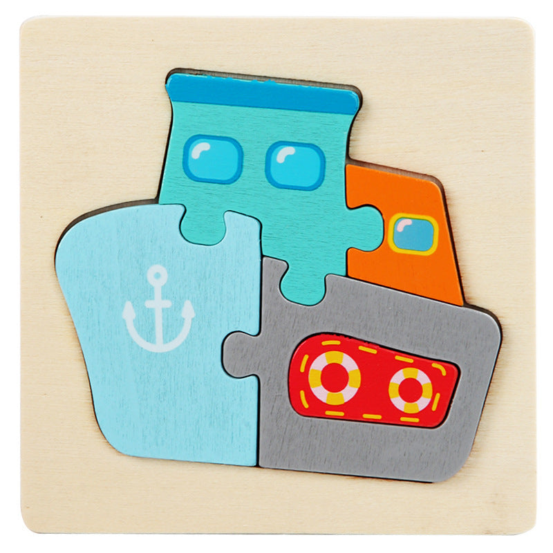 Fidtoy Montessori – Jeu de puzzles en bois pour tout-petits – Jouet éducatif pour le développement de la motricité fine