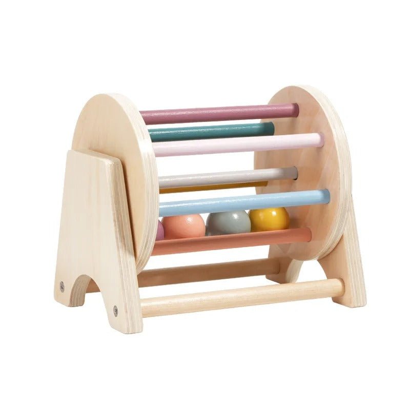 Early childhood education table roll drum baby logical thinking hand-eye coordination training wooden toy