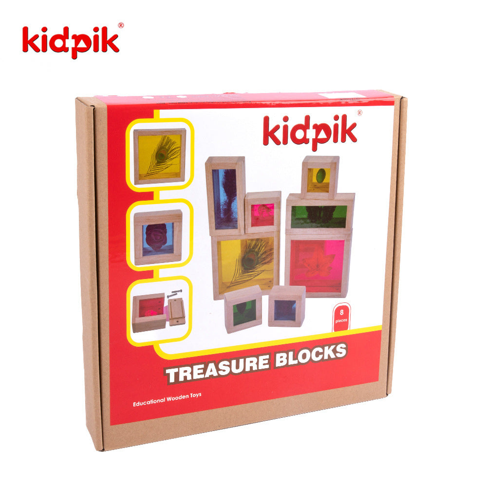 Bloques de tesoro de colores Kidpik-Espejo Juguetes de motricidad fina