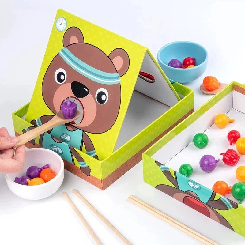 Educational Play House™ – Fijne Motoriek & Kleurherkenning - Montessori Eten Spel