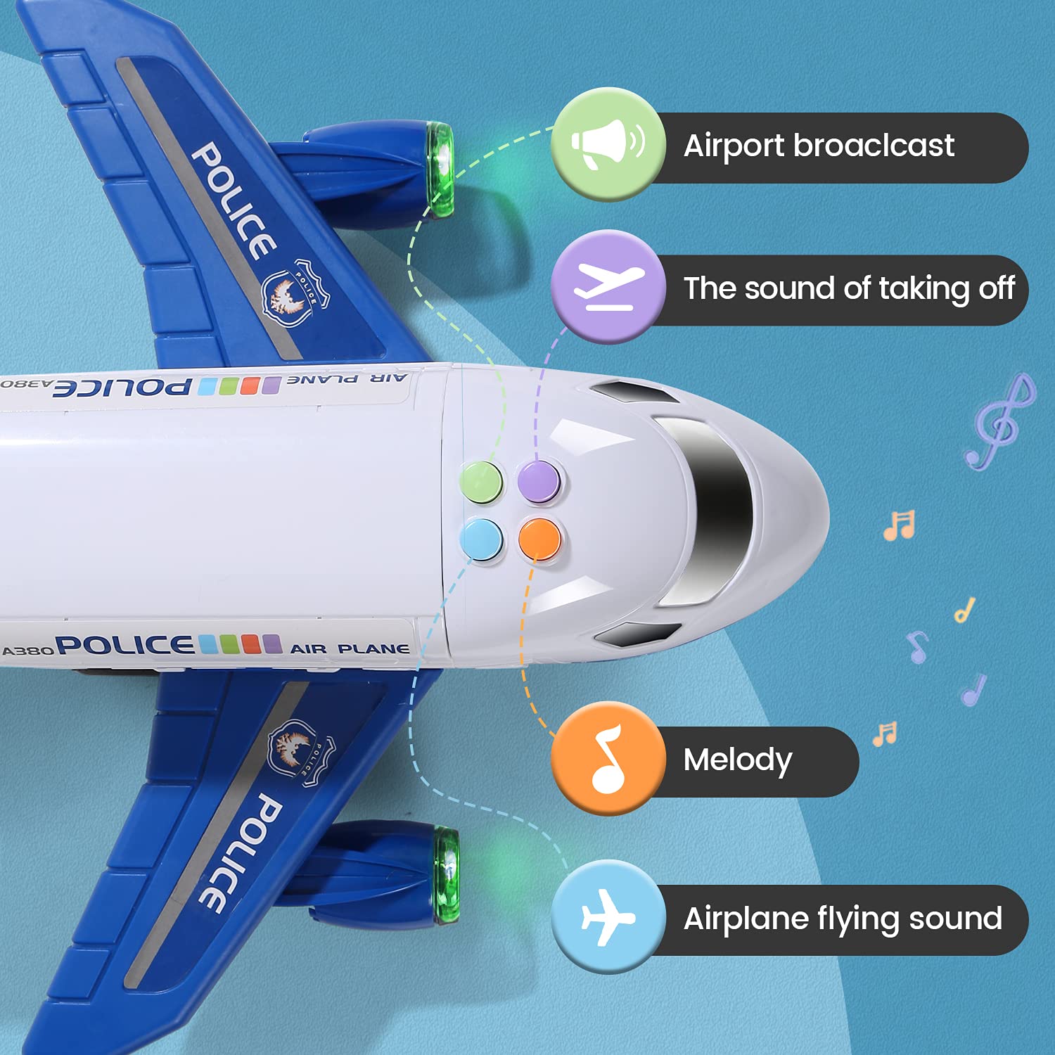 Fidtoy Transport Cargo Avion Jouet pour Enfants de 3 ans et plus
