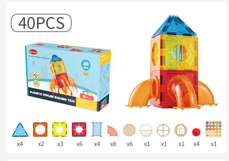 Onshine Magnetic Tiles Marble Run- Open ended Toys