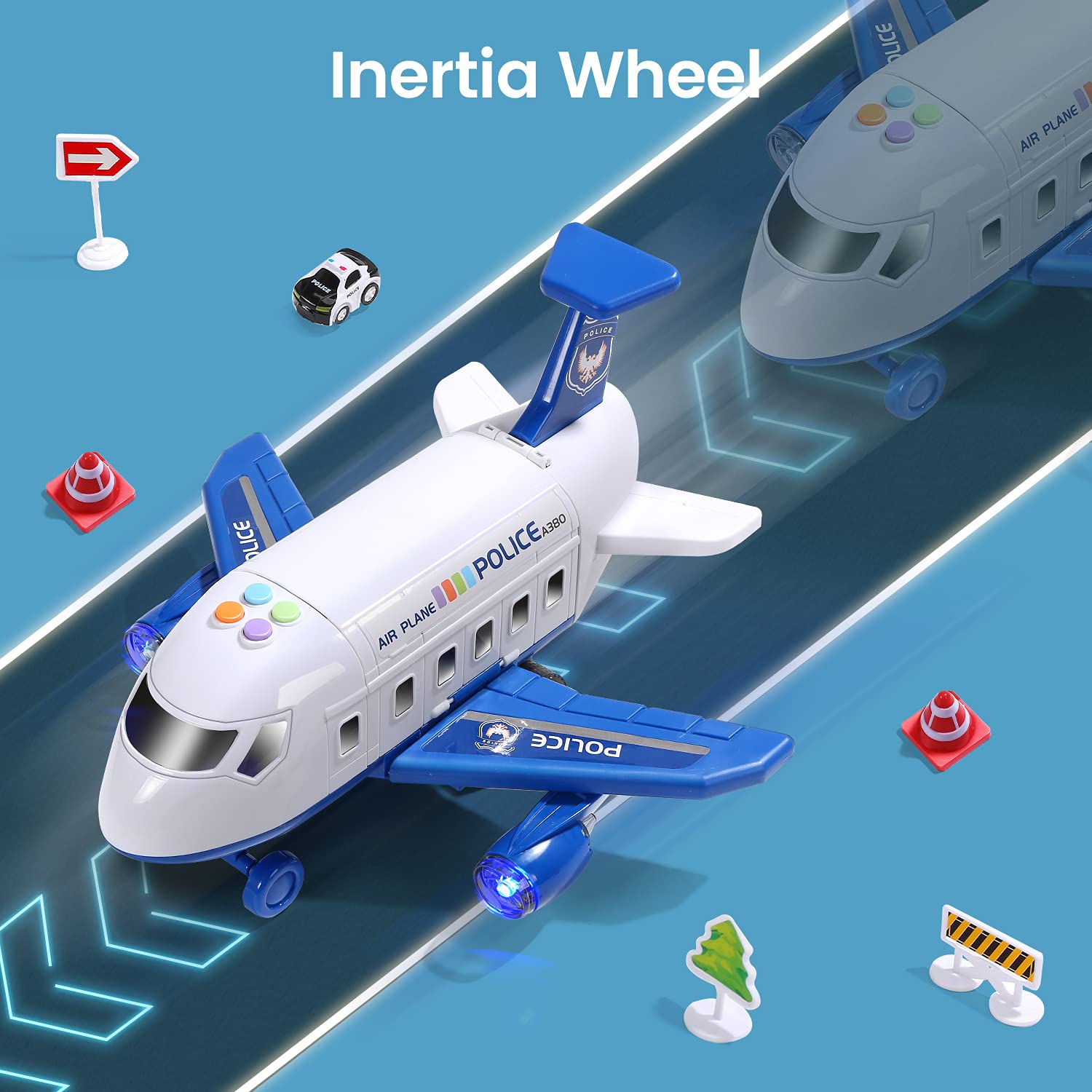 Fidtoy Transport Cargo Avion Jouet pour Enfants de 3 ans et plus
