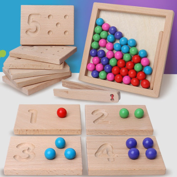 Wooden Bead Number Game - Wooden Mathematics Toys