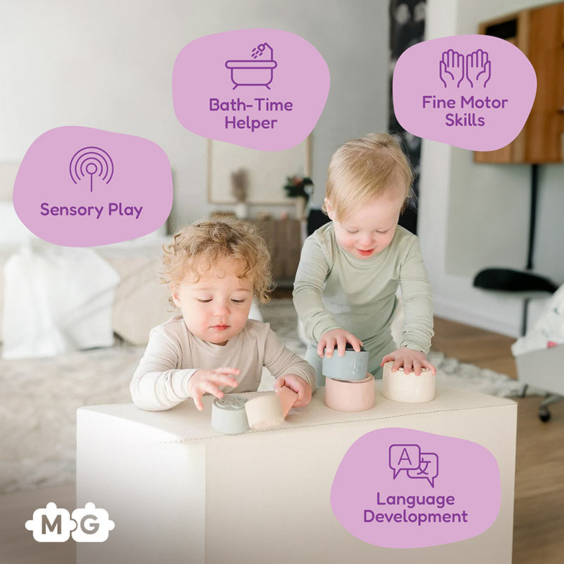 Gobelets empilables Montessori pour bébé
