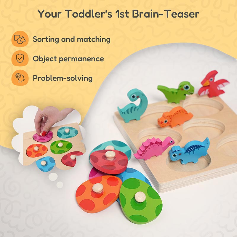 Fidtoy Dino Puzzle Éclosion et Association pour Tout-petits 2 ans et plus