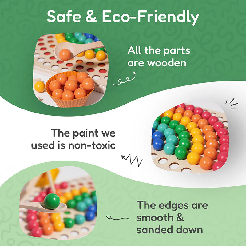 Perles Montessori Arc-en-ciel Fidtoy