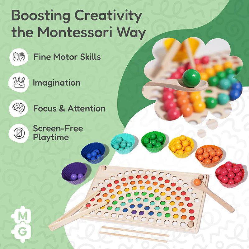 Perles Montessori Arc-en-ciel Fidtoy