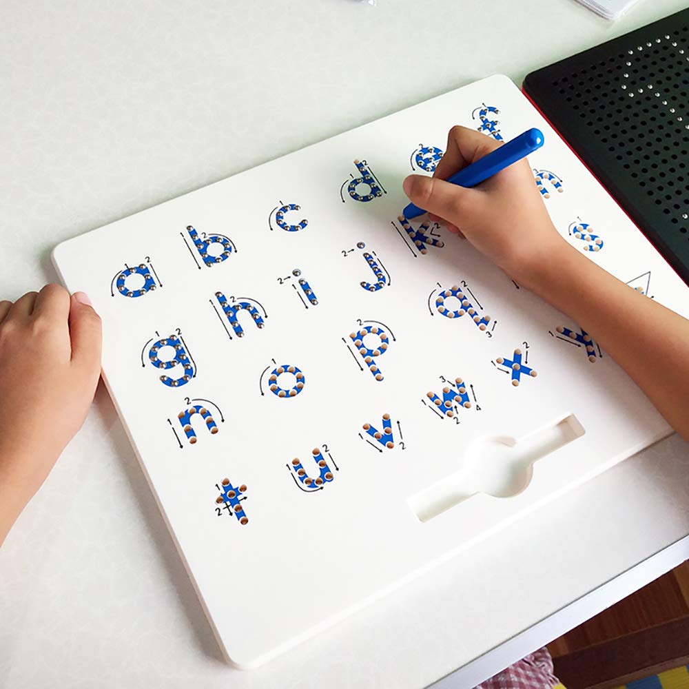 Fidtoy Magnetic Alphabet Writing Board with Stylus for Kids Letter Number Tracing Tablet Age 3+
