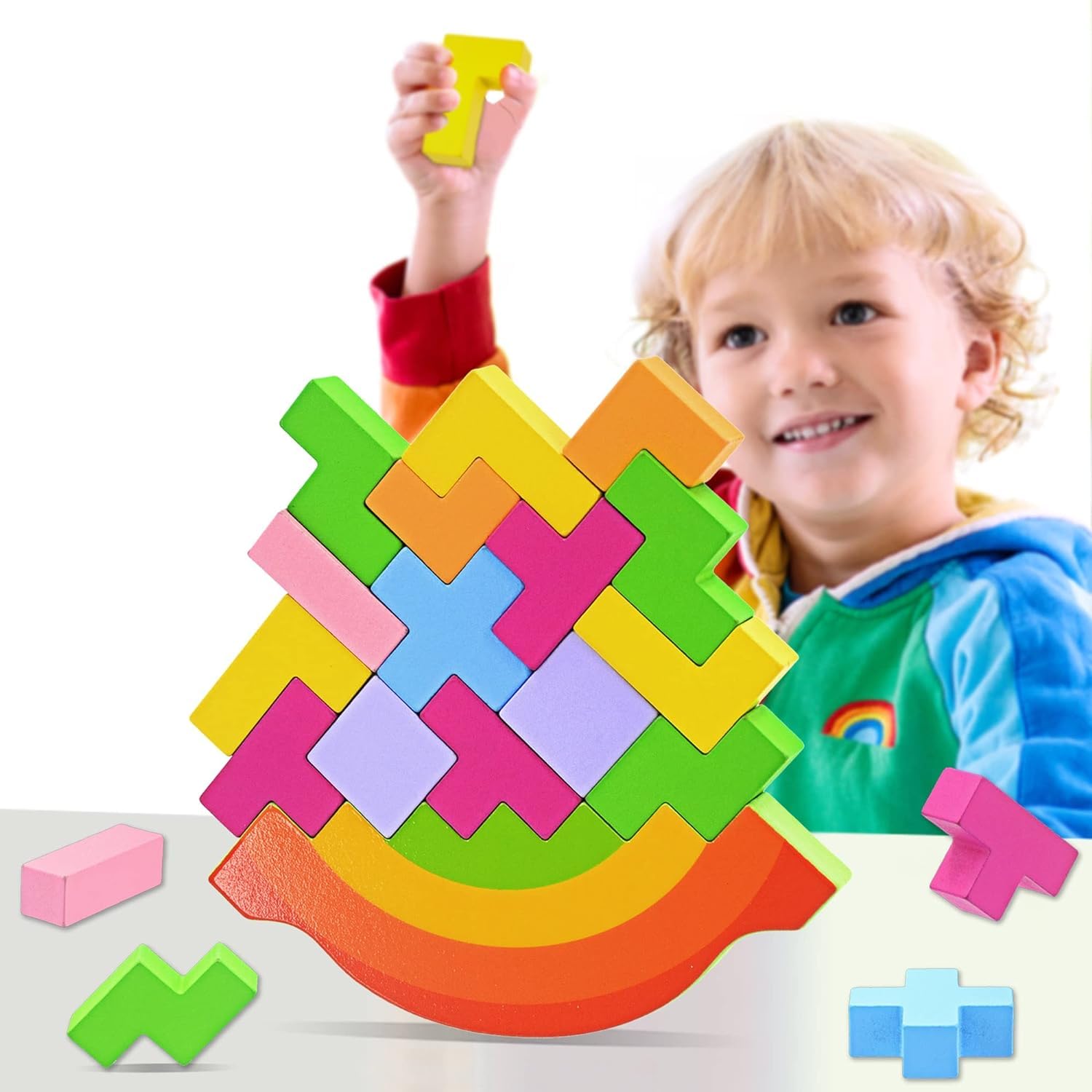 Juguete rompecabezas de Tetris con balanceo