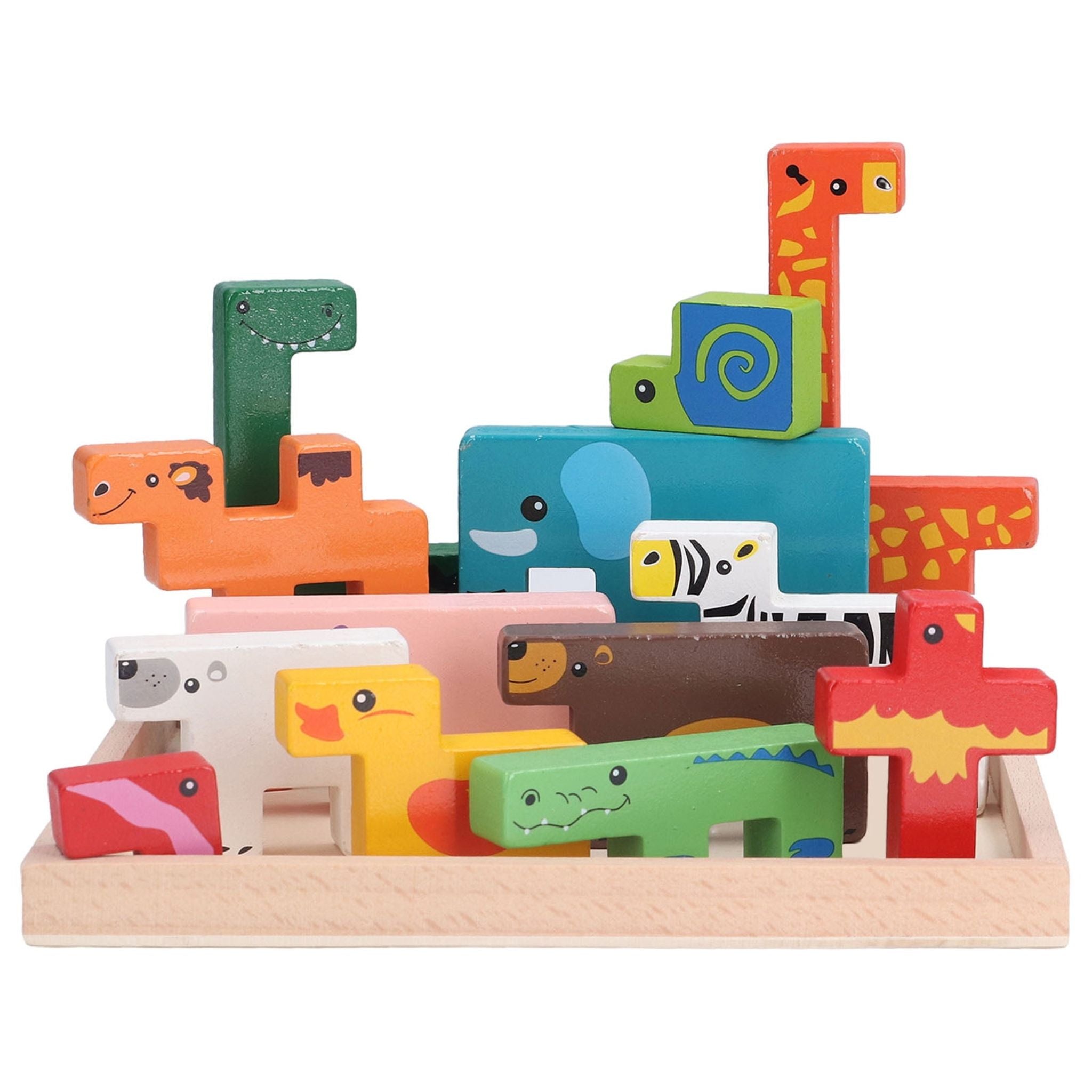 Blocs de construction d'animaux Montessori