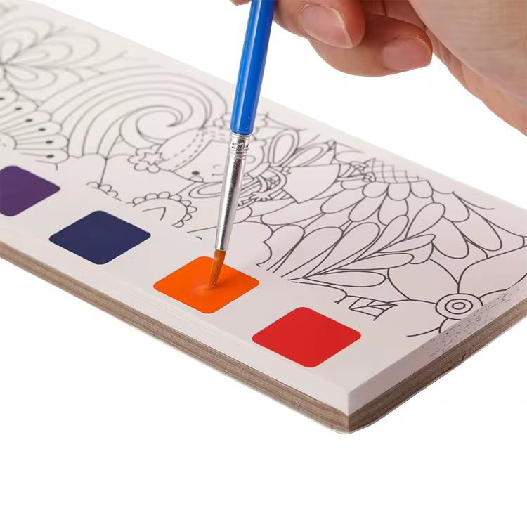 Juego de marcapáginas para pintar – Divertida acuarela creativa para niños – Animales del bosque, Princesa, Elfo feliz, Mascota linda