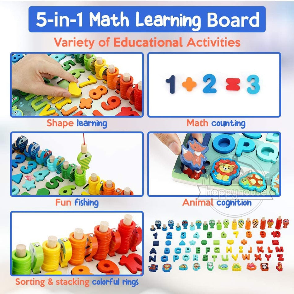 Fidtoy Montessori Educational Wooden Toys for Kids