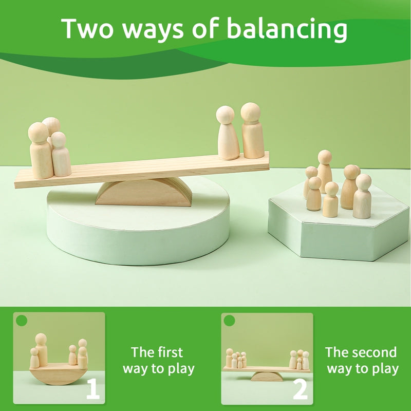 Montessori Little Doll Stacker Seesaw Toy