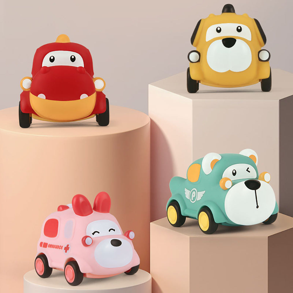 Montessori Soft Rubber Animal Inertia Car