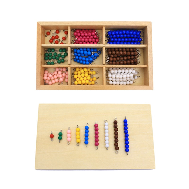 Fidtoy Montessori Boîte à perles colorées Multiplication Jouet éducatif de mathématiques