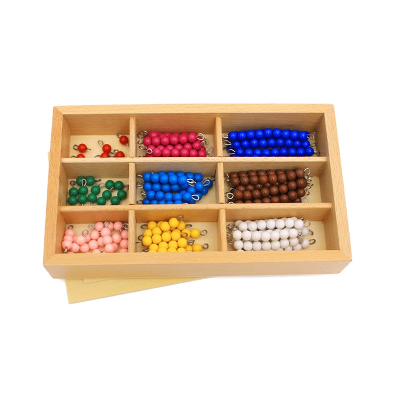 Fidtoy Montessori Boîte à perles colorées Multiplication Jouet éducatif de mathématiques