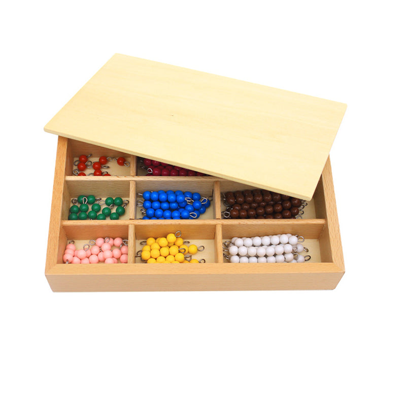 Fidtoy Montessori Boîte à perles colorées Multiplication Jouet éducatif de mathématiques