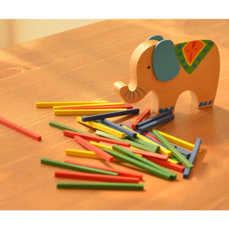 Fidtoy Camel & Elephant Tower Wooden Balance Toy