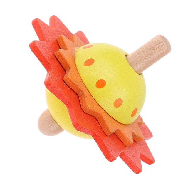 Fidtoy Toupie en bois pour enfants de 2 ans et plus