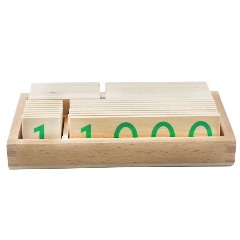 Cartes numérotées du système décimal Fidtoy, jouet Montessori pour les mathématiques