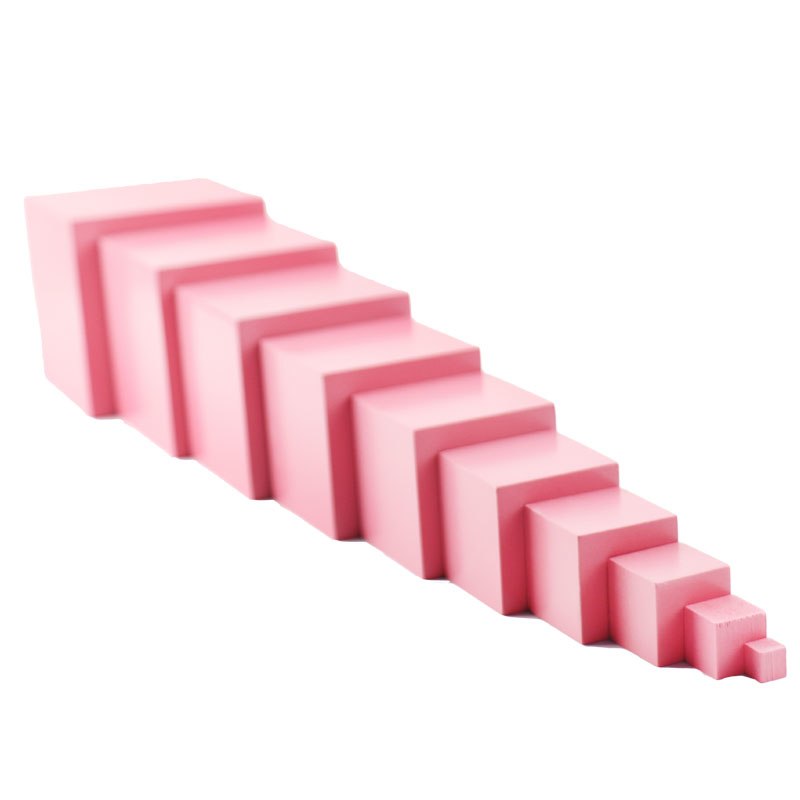 Fidtoy Pink Tower Montessori Sensorial Stacking Toy for Kids