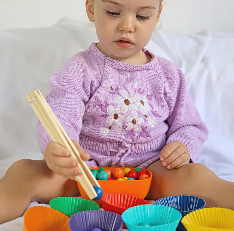 Perles Montessori Arc-en-ciel Fidtoy