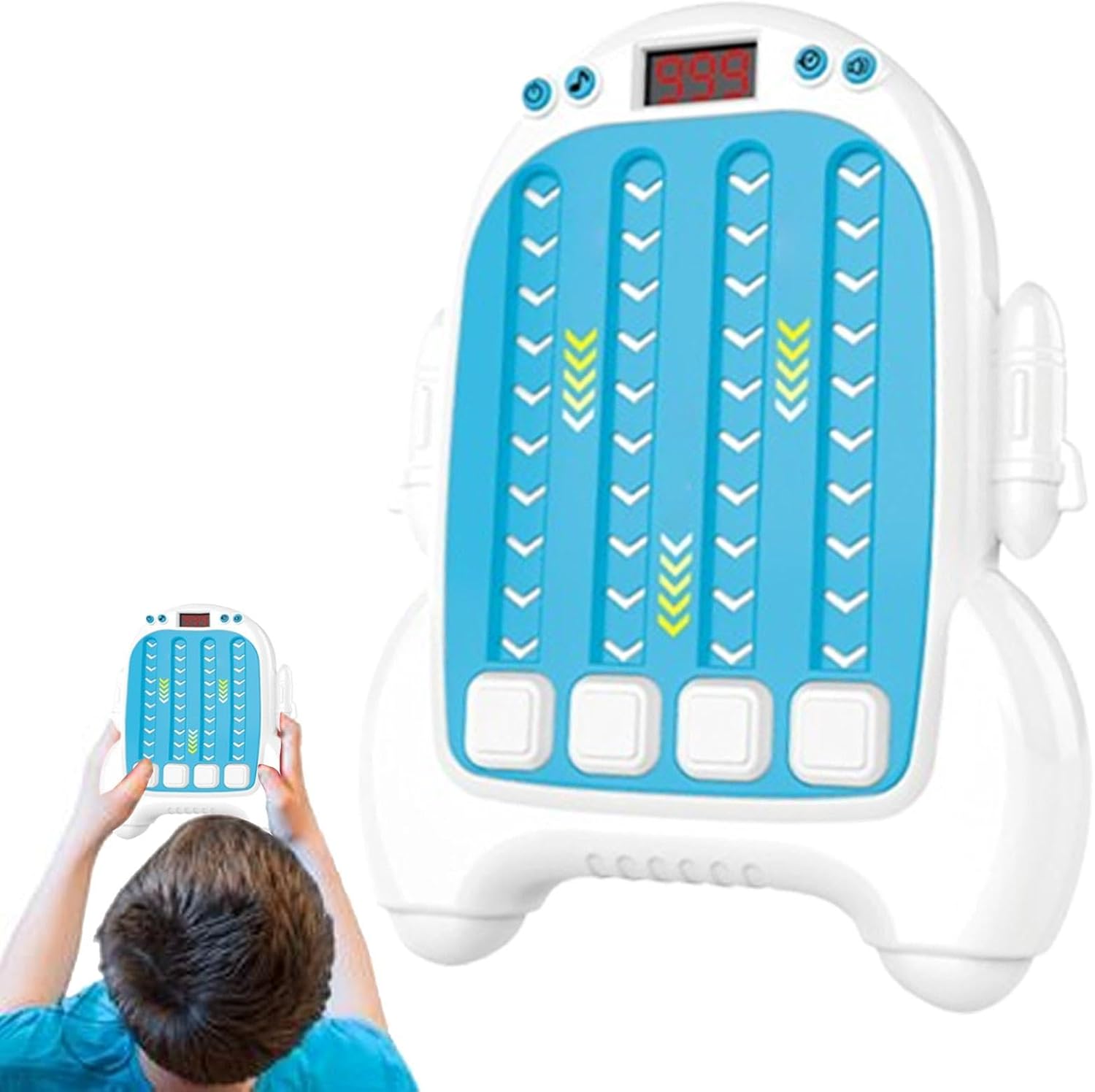 Fidtoy Quick Push Rhythm Finger Pressing Game Machine for Kids Concentration Training Hand Speed Reflex Challenge Toy