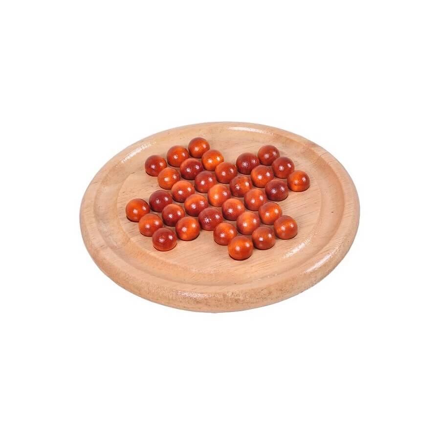 Fidtoy Solitaire Wooden Strategy Game Puzzle for Kids & Family