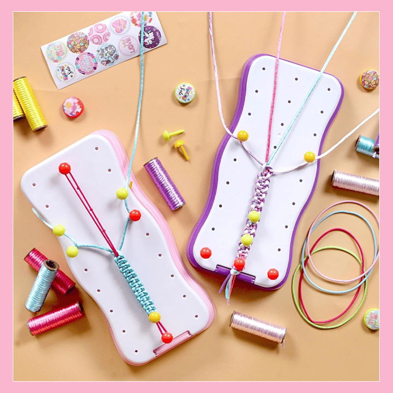 Craft Kids – Créatif & Éducatif – Kit de Fabrication de Bracelets Tricotés pour Enfants