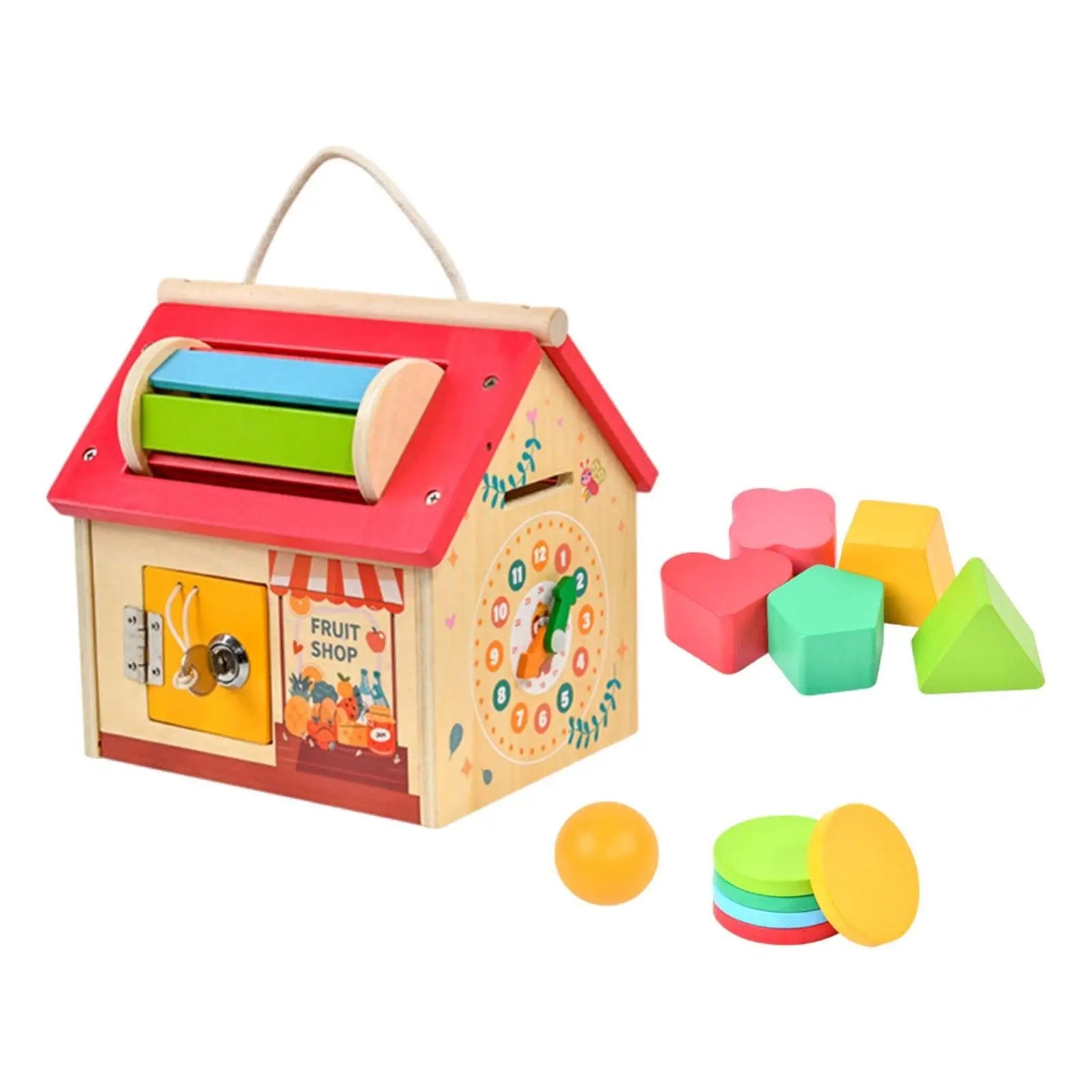 Maison Éducative Multifonctionnelle en Bois avec Activités