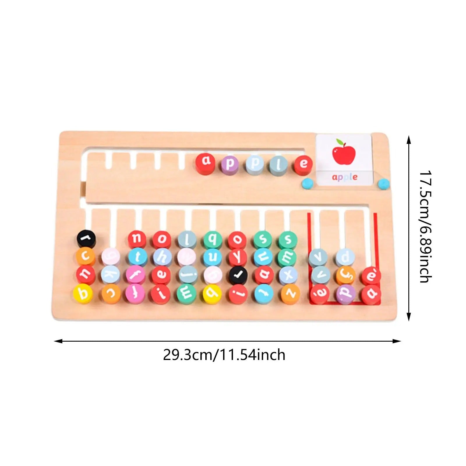 Wooden Montessori Spelling Game Learning Puzzle Travel Toys