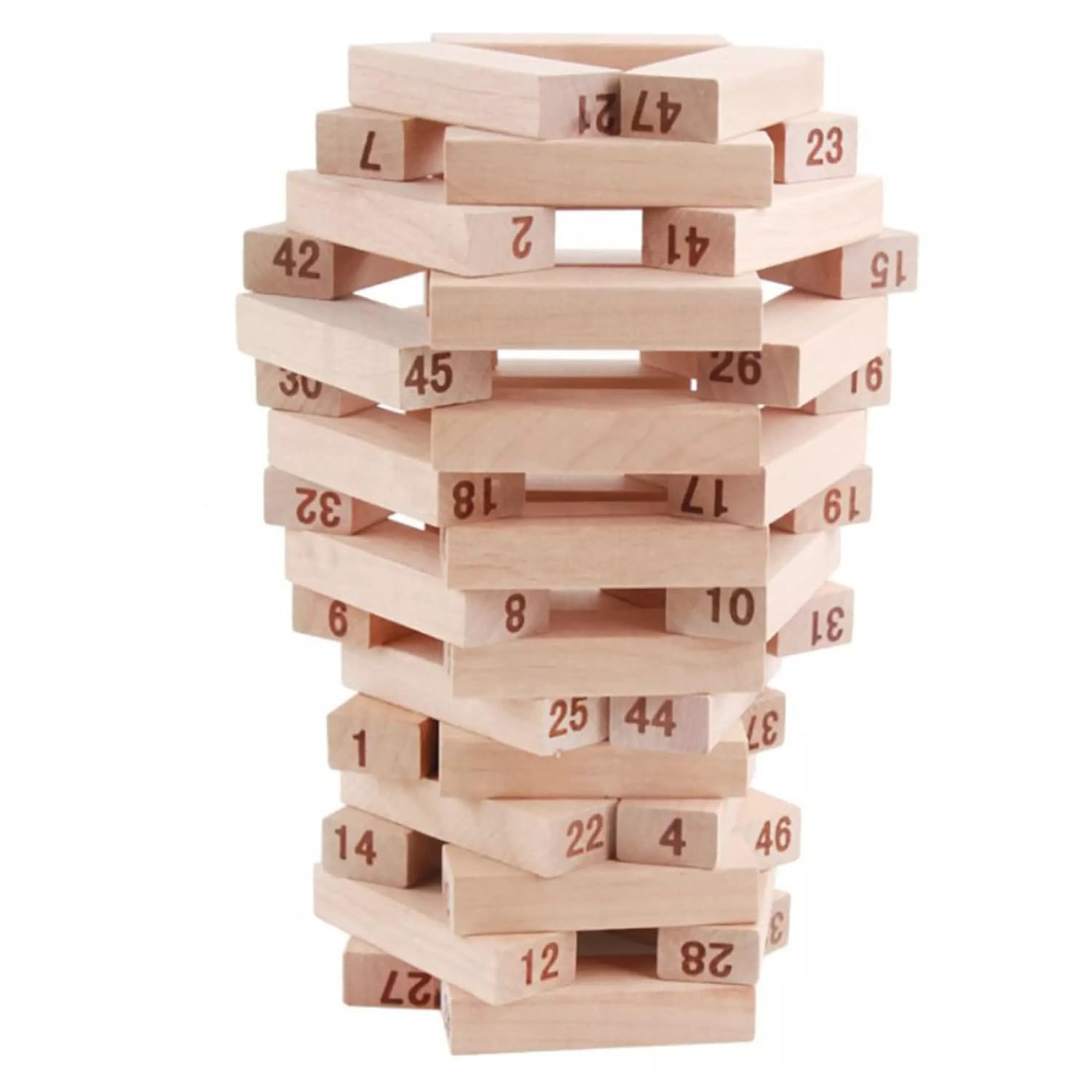 Wooden Tower Ze-nga Stacker | Wood Balancing Blocks Montessori Toy