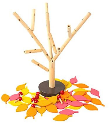 Bloques de construcción 3D de árbol Montessori de hojas insertables - Juguetes educativos Montessori