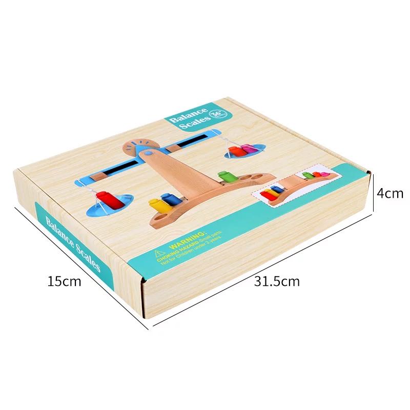 Montessori Wooden Balance Beam Scale Kids Balance Game - Best Montessori Toys