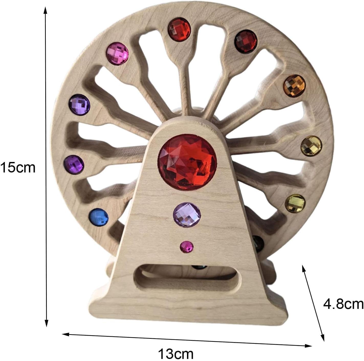 Grande Roue en Pierres Précieuses de Hêtre