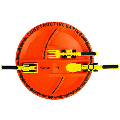 Set assiette et couverts de chantier ExcavaBite pour enfants