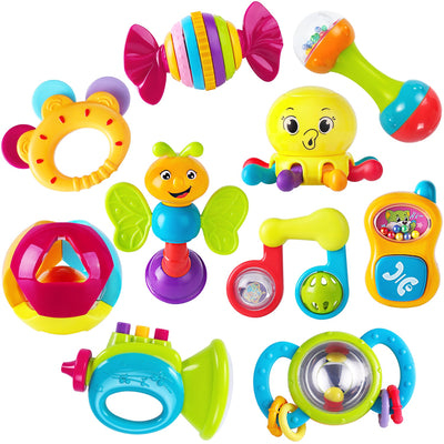 Fidtoy 10 pièces hochet et anneau de dentition pour bébé