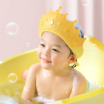 Gorro de ducha Fidtoy para bebés – Visera ajustable para el baño para protección de ojos y oídos, diversión al bañarse y nadar