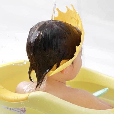 Gorro de ducha Fidtoy para bebés – Visera ajustable para el baño para protección de ojos y oídos, diversión al bañarse y nadar