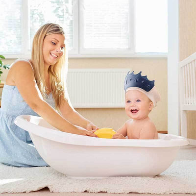 Gorro de ducha Fidtoy para bebés – Visera ajustable para el baño para protección de ojos y oídos, diversión al bañarse y nadar