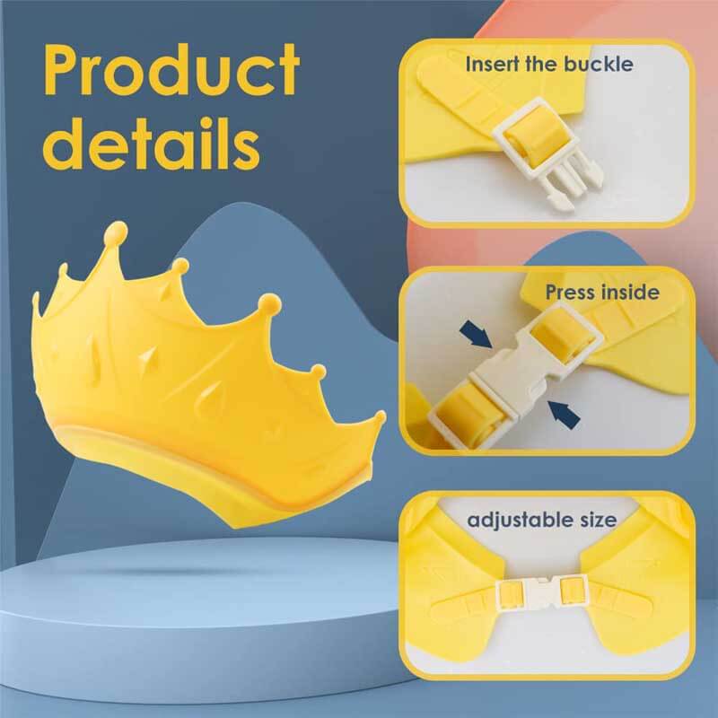 Gorro de ducha Fidtoy para bebés – Visera ajustable para el baño para protección de ojos y oídos, diversión al bañarse y nadar