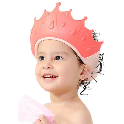 Gorro de ducha Fidtoy para bebés – Visera ajustable para el baño para protección de ojos y oídos, diversión al bañarse y nadar