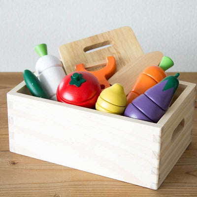 Fidtoy Juego de comida de juguete de madera para niños pequeños, juguetes de cocina, juguete de cortar frutas, juguete de aprendizaje Montessori para niños de 1, 2 y 3 años, juego en casa