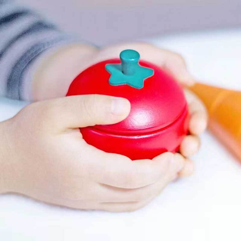 Fidtoy Juego de comida de juguete de madera para niños pequeños, juguetes de cocina, juguete de cortar frutas, juguete de aprendizaje Montessori para niños de 1, 2 y 3 años, juego en casa