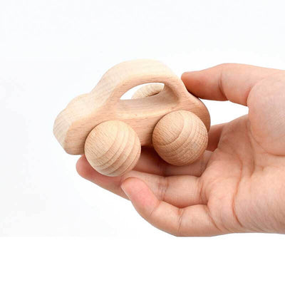 Fidtoy Hochet et jouet de dentition en bois pour bébé – Développement sensoriel et moteur Montessori