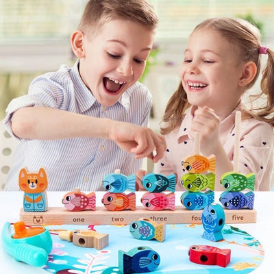 Wooden Magnetic Fishing and Counting Game- Mathematics toys
